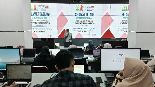 Libatkan 30 Admin Perangkat Daerah, Pemkab Nagan Raya Gelar Bimtek GIOK Data